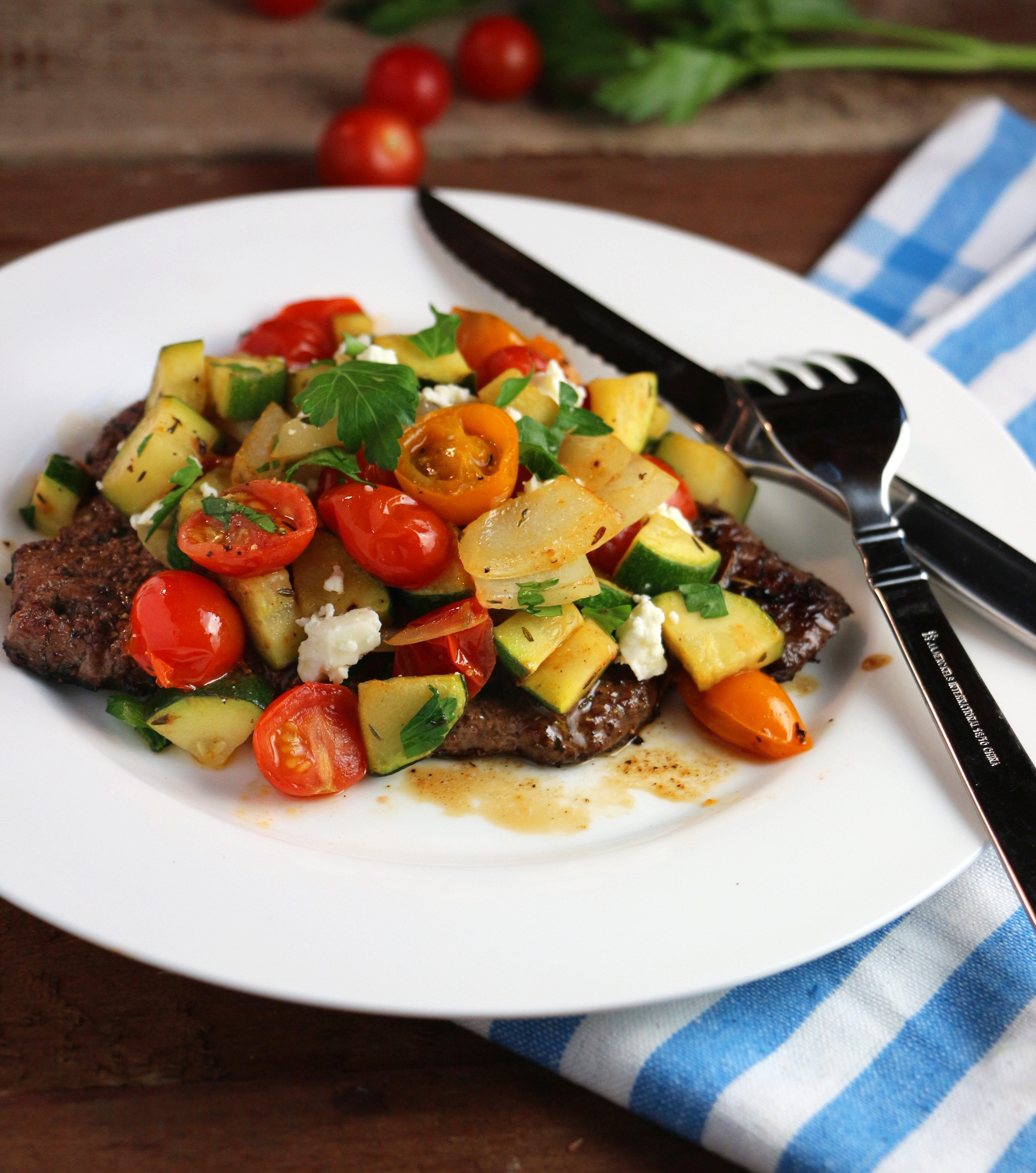Speedy Skillet Steak with Rapid Ratatouille Canadian Beef